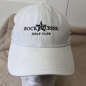 NWOT Callaway Men’s Golf Hat, White, Velcro Adjustable Fit, Rock Creek GC
